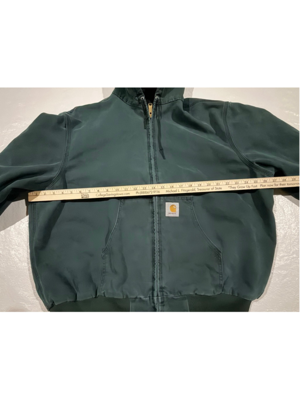 Carhartt JQ243 Hunter Green Active Jacket XXL USA Made Quilt Lined vintage - Picture 9 of 11